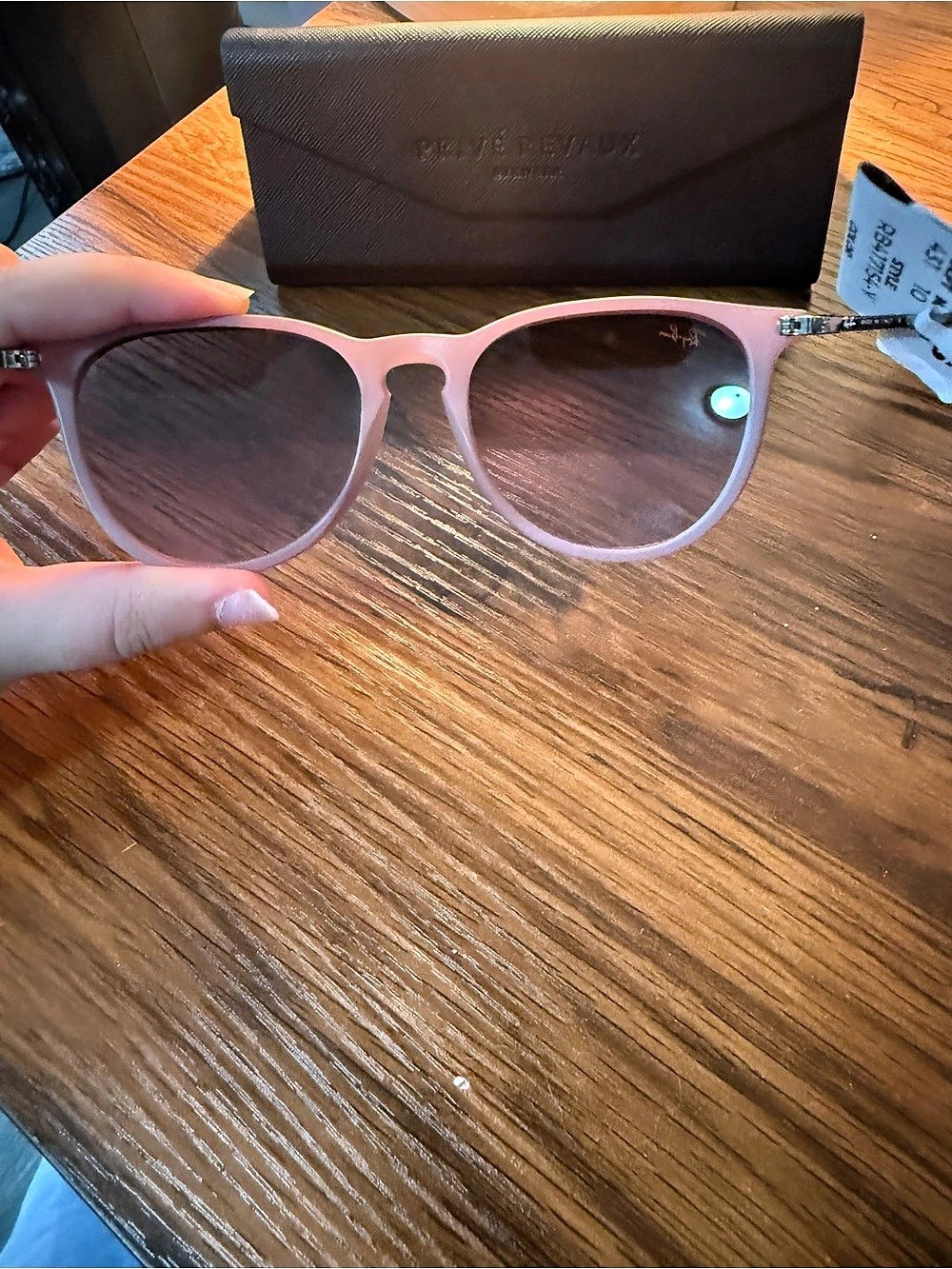 Ray-Ban Clubmaster Oversized Sunglasses Pink